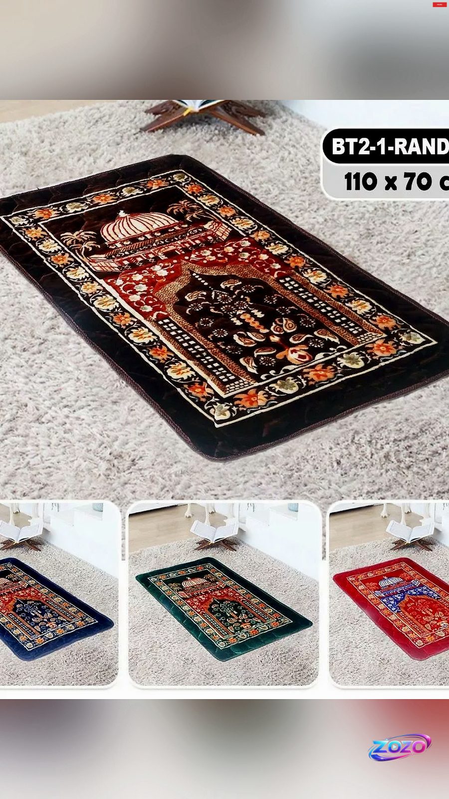 Sajadah Bulu Tebal Motif Turki, Lembut dan Nyaman Beribadah