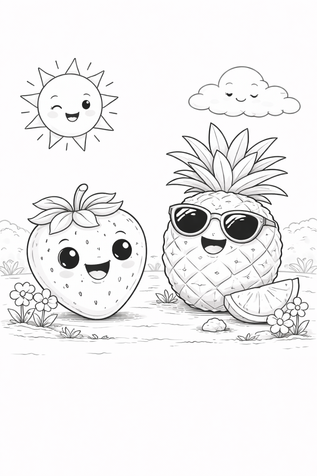 Engaging Fruit Coloring Pages for Kids & Adults | Printable Fun