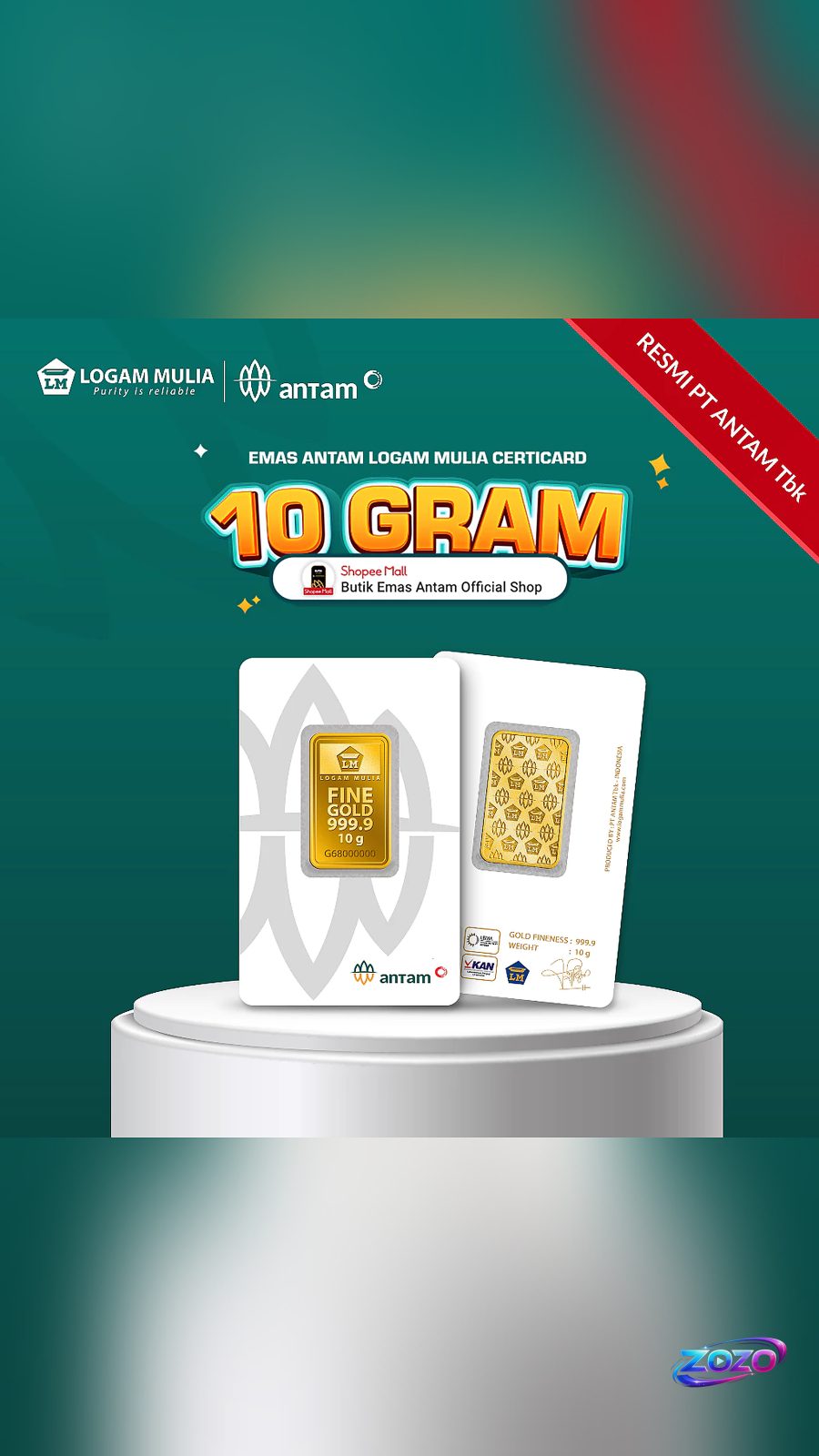 Emas Batangan Antam 10 Gram Certicard: Investasi Jangka Panjang