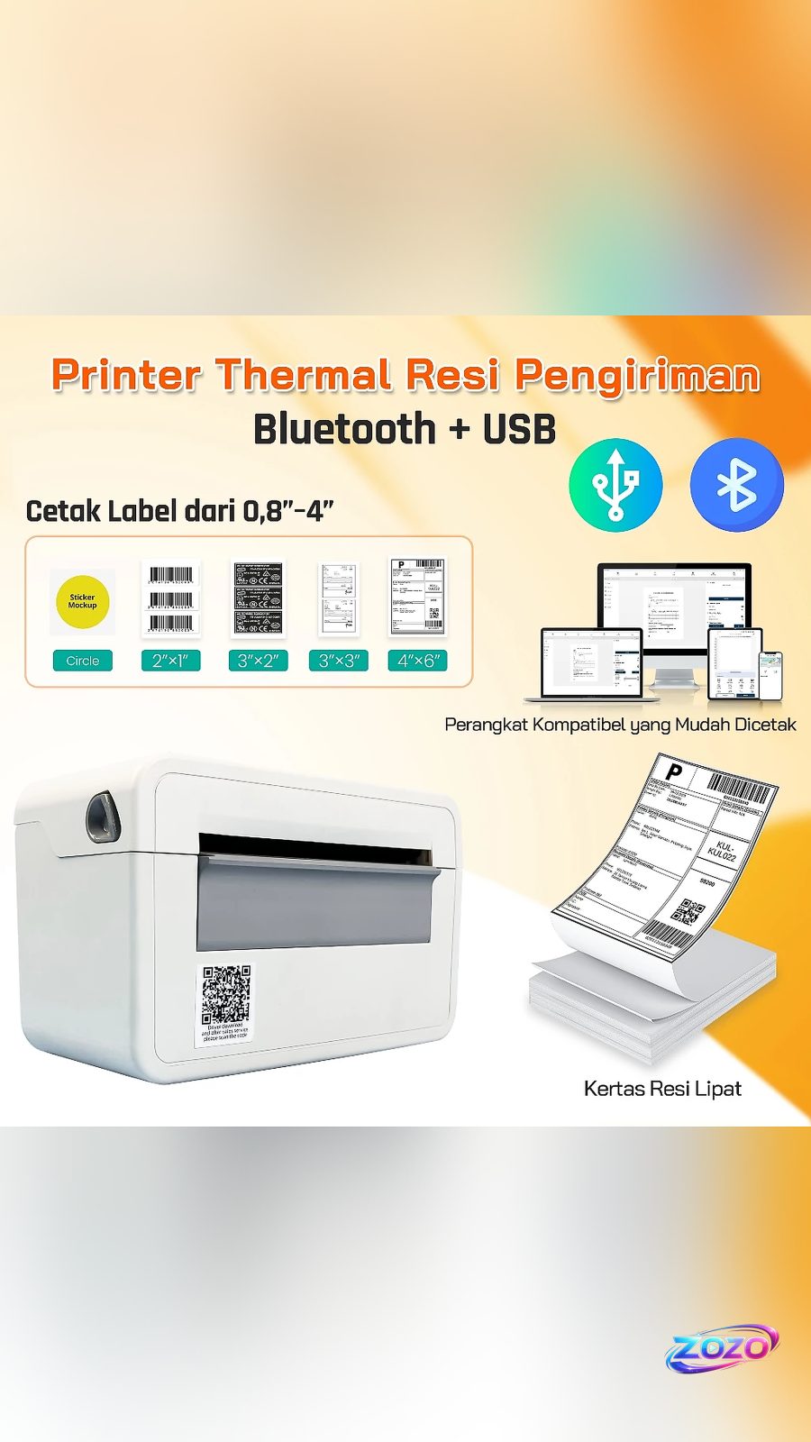 Cetak Resi & Barcode Cepat: Thermal Printer A6 A7 Grozziie Terbaik